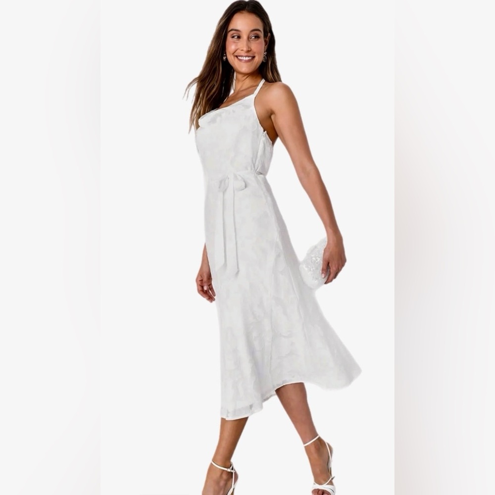 Elegant White Midi Dress